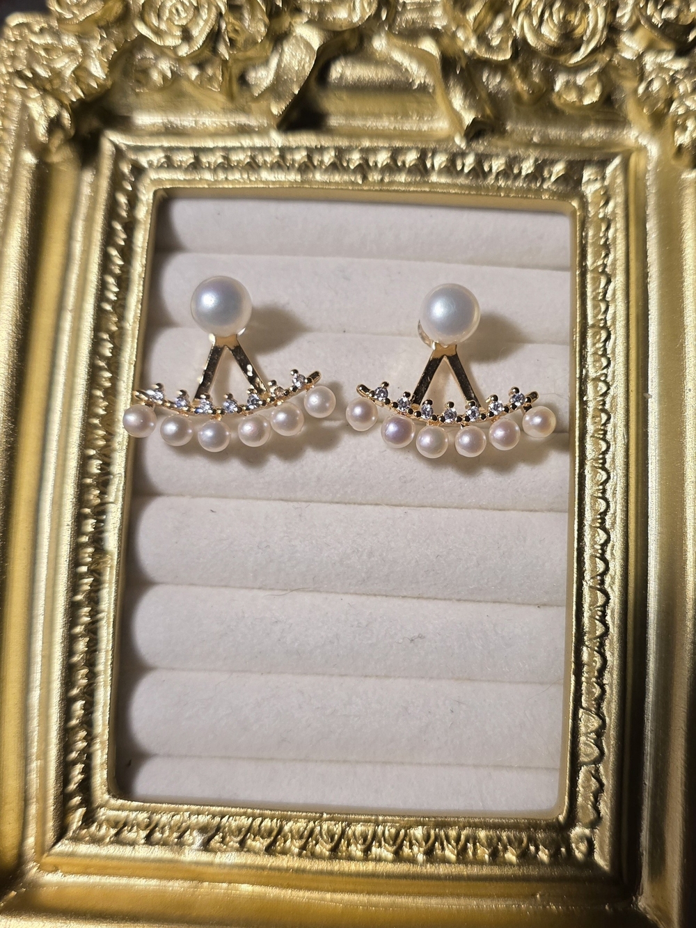 Pearl Drop Stud Earrings - 2 Piece